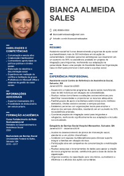 Exemplo de currículo de assistente social